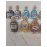 Crystal and Gemstone Collection in Mini Glass Bottles