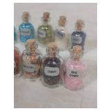 Crystal and Gemstone Collection in Mini Glass Bottles