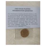24K Gold-Plated Washington Quarter