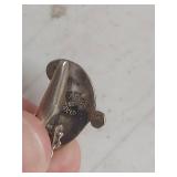 Mexican Abalone Shell Sterling Silver Sweater Guard - Marked .925