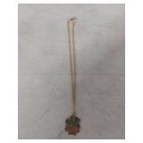 Personalized Silhouette Pendant Necklace - Marked 14KGODG