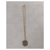 Personalized Silhouette Pendant Necklace - Marked 14KGODG