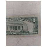 1963 US $5 Red Seal Note