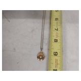 Gold Shell Pearl Pendant Necklace