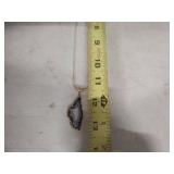 Natural Agate Slice Pendant Necklace