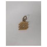 14K Gold Geometric Pendant