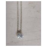 Crystal Solitaire Pendant Necklace
