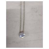 Crystal Solitaire Pendant Necklace