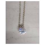 Crystal Solitaire Pendant Necklace