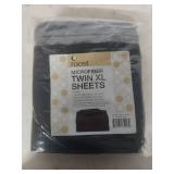 Roost Microfiber Twin XL Sheet Set - Black