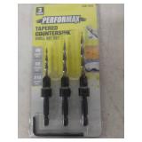 Performax 3-Piece Tapered Countersink Drill Bit Set