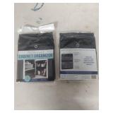 (2) Black Mesh Cabinet Door Organizer