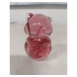 Fenton Pink Glass Bear Figurine