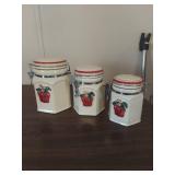 Apple Design Ceramic Canister Set