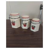 Apple Design Ceramic Canister Set