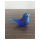 Blue Pilgrim Glass Bird Figurine