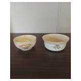 2 Floral Pattern Mixing Bowls