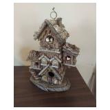 Rustic Wood Bird House with Multiple Compartments