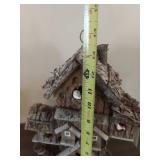 Rustic Wood Bird House with Multiple Compartments
