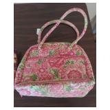 Vera Bradley Floral Print Bowler Handbag and Other Bag