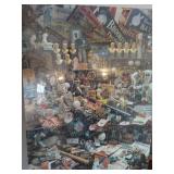 Baseball Memorabilia Collection with Framed Art and Display Ball