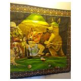 Dogs Playing Pool Tapestry Wall Hanging 57x38