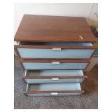 4-Drawer Chest with Frosted Glass Panels