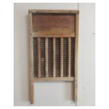 Wooden Washboard with Ribbed Surface