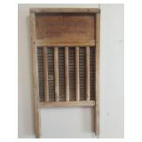 Wooden Washboard with Ribbed Surface
