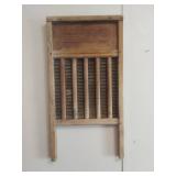 Wooden Washboard with Ribbed Surface