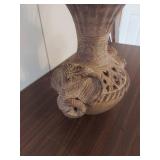 Clay Vase with Elephant Head Design
