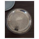 Silverplate Pitcher and Platters