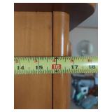 Pine Wood Armoire with Mirror