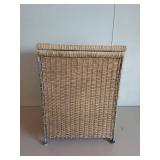Natural Wicker Laundry Hamper with Metal Frame