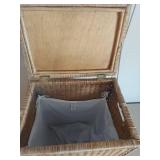 Natural Wicker Laundry Hamper with Metal Frame