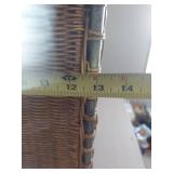 Natural Wicker Laundry Hamper with Metal Frame