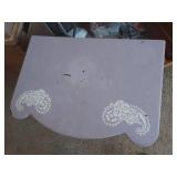 Lilac Nightstand with Paisley Stencil Design