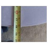 Lilac Nightstand with Paisley Stencil Design