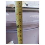 Lilac Nightstand with Paisley Stencil Design