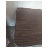 6 ft Folding Banquet Table with Dark Wood Finish