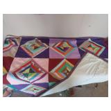 Handmade String Pattern Quilt 5 x 8