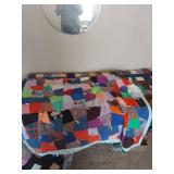 Handmade Patchwork Quilt Top and Tied Quilt