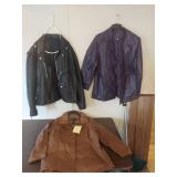 Dialogue Leather Jacket Collection - Black, Purple, Brown
