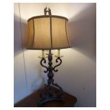 Traditional Table Lamp with Scrolled Base