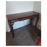 Traditional Wooden Console Table with Curved Legs