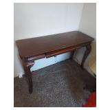 Traditional Wooden Console Table with Curved Legs