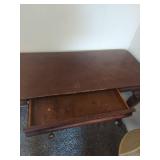 Traditional Wooden Console Table with Curved Legs