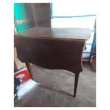 Wooden Drop Leaf Side Table with Single Drawer