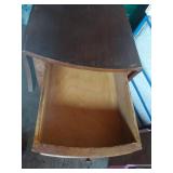 Wooden Drop Leaf Side Table with Single Drawer