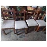 Wooden Ladder Back Dining Chairs Set of 4
